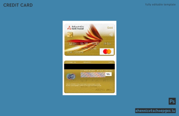 Oman Bank Muscat Bank Mastercard Gold Beispielvorschau